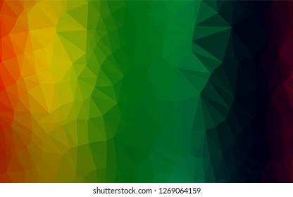 Dark Multicolor, Rainbow vector blurry hexagon pattern. A vague abstract illustration with gradient. The best triangular design for your business.