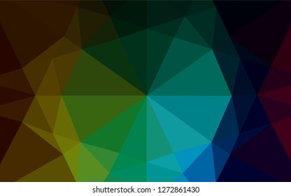 Dark Multicolor, Rainbow vector blurry hexagon template. A completely new color illustration in a vague style. The polygonal design can be used for your web site.