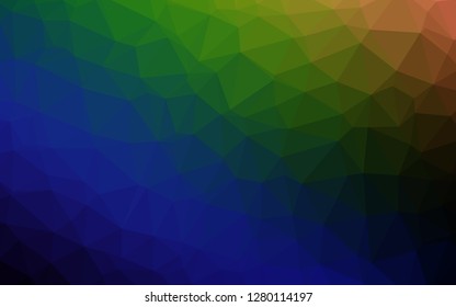 Dark Multicolor, Rainbow vector blurry triangle texture. An elegant bright illustration with gradient. Elegant pattern for a brand book.