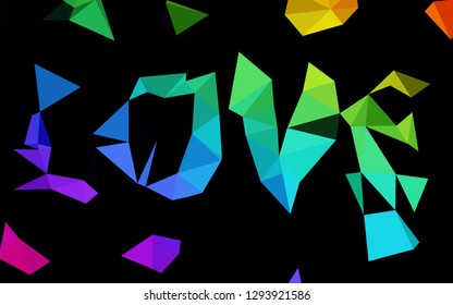Dark Multicolor, Rainbow vector blurry triangle texture. Shining colored illustration in a Brand new style. Brand new style for your business design.
