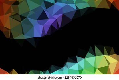 Dark Multicolor, Rainbow vector blurry triangle texture. An elegant bright illustration with gradient. Brand new design for your business.