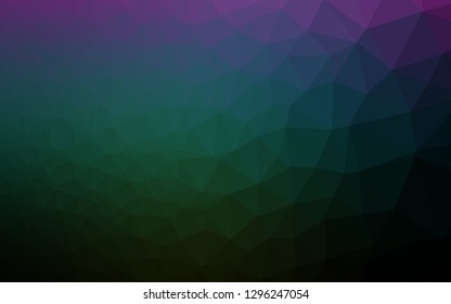Dark Multicolor, Rainbow vector blurry triangle texture. Modern geometrical abstract illustration with gradient. Elegant pattern for a brand book.