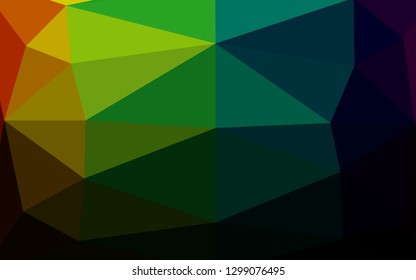 Dark Multicolor, Rainbow vector blurry triangle template. A completely new color illustration in a vague style. Brand new design for your business.