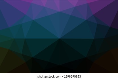 Dark Multicolor, Rainbow vector blurry hexagon pattern. A vague abstract illustration with gradient. A completely new template for your business design.