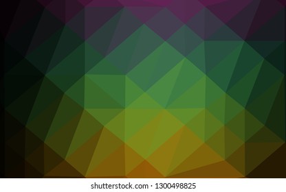 Dark Multicolor, Rainbow vector blurry triangle texture. A vague abstract illustration with gradient. Template for your brand book.