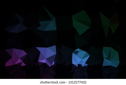 Dark Multicolor, Rainbow vector blurry triangle template. Geometric illustration in Origami style with gradient. Elegant pattern for a brand book.
