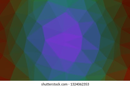 Dark Multicolor, Rainbow vector blurry triangle pattern. Colorful illustration in abstract style with gradient. New texture for your design.