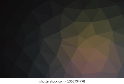 Dark Multicolor, Rainbow vector blurry triangle texture. Glitter abstract illustration with an elegant design. Triangular pattern for your business design.