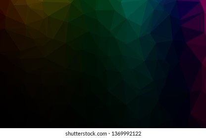 Dark Multicolor, Rainbow vector blurry triangle template. Brand new colorful illustration in with gradient. Elegant pattern for a brand book.