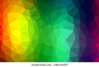 Dark Multicolor, Rainbow vector blurry triangle texture. Modern geometrical abstract illustration with gradient. Completely new template for your business design.
