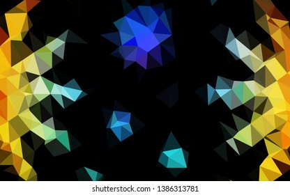 Dark Multicolor, Rainbow vector blurry triangle texture. Glitter abstract illustration with an elegant design. Template for a cell phone background.