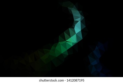 Dark Multicolor, Rainbow vector blurry triangle pattern. A completely new color illustration in a vague style. Template for your brand book.