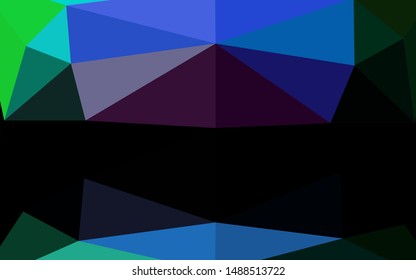 Dark Multicolor, Rainbow vector blurry triangle template. Modern geometrical abstract illustration with gradient. Textured pattern for background.