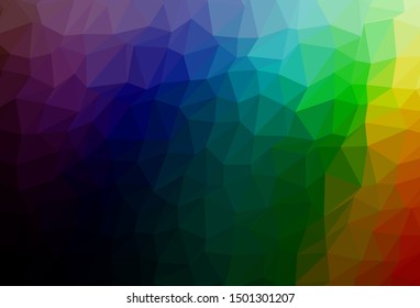 Dark Multicolor, Rainbow vector blurry triangle texture. Creative illustration in halftone style with gradient. Elegant pattern for a brand book.