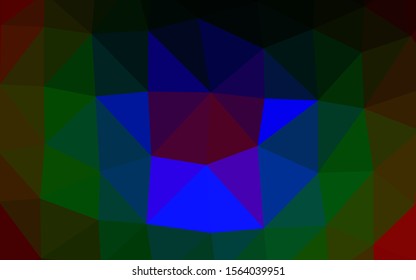 Dark Multicolor, Rainbow vector blurry triangle template. Glitter abstract illustration with an elegant design. Template for your brand book.
