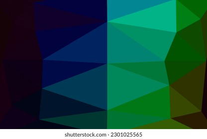 Dark Multicolor, Rainbow vector blurry triangle template. Geometric illustration in Origami style with gradient. Brand new style for your business design.