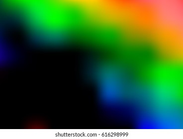 Dark Multicolor, Rainbow vector blurry bright background. Shine colored background in brand-new style with gradient.