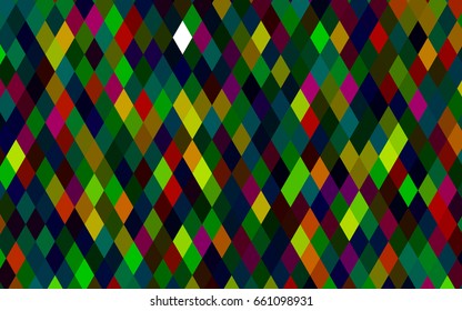 Dark Multicolor, Rainbow vector blurry triangle pattern. Triangular geometric sample with gradient.  A completely new template for your business design.