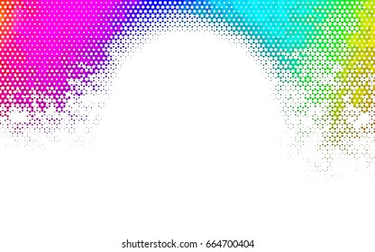 Dark Multicolor, Rainbow vector blurry hexagon background design. Geometric background in Origami style with gradient. 