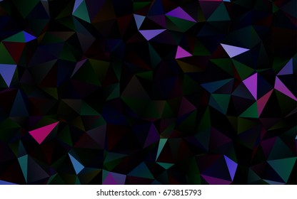Dark Multicolor, Rainbow vector blurry triangle background. An elegant bright illustration with gradient. A completely new template for your business design.