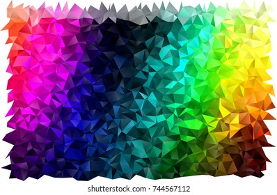 Dark Multicolor, Rainbow vector blurry triangle pattern. A completely new color illustration in a vague style. The best triangular design for your business.
