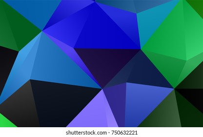Dark Multicolor, Rainbow vector blurry triangle template. Creative geometric illustration in Origami style with gradient. Triangular pattern for your business design.