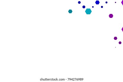 Dark Multicolor, Rainbow vector blurry hexagon background design. Geometric background in Origami style with gradient. 