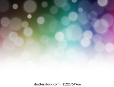 Dark Multicolor, Rainbow vector bokeh template. Colorful illustration in blurry style with gradient. A new texture for your design.