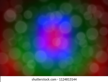 Dark Multicolor, Rainbow vector bokeh pattern. An elegant bright illustration with gradient. A completely new template for your design.