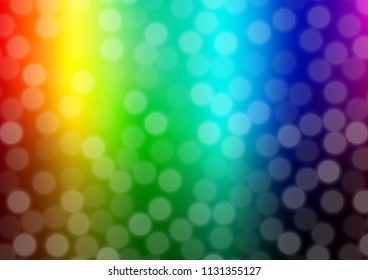 Dark Multicolor, Rainbow vector bokeh pattern. Creative illustration in halftone style with gradient. The elegant pattern for brand book.