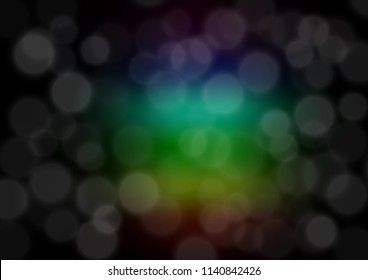 Dark Multicolor, Rainbow vector bokeh template. Shining colorful illustration in a Brand new style. The template can be used for your brand book.