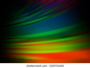 Dark Multicolor, Rainbow vector bokeh and colorful pattern. Colorful illustration in abstract style with gradient. The elegant pattern for brand book.