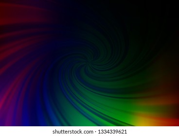 Dark Multicolor, Rainbow vector bokeh template. Colorful illustration in abstract style with gradient. Brand new design for your business.