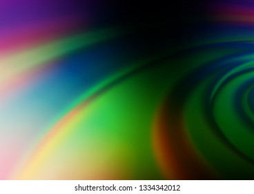 Dark Multicolor, Rainbow vector bokeh and colorful pattern. An elegant bright illustration with gradient. The background for your creative designs.
