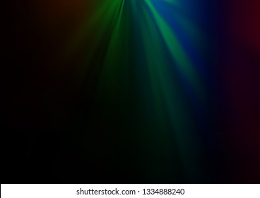 Dark Multicolor, Rainbow vector bokeh and colorful pattern. Glitter abstract illustration with an elegant design. The template can be used for your brand book.