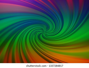 Dark Multicolor, Rainbow vector bokeh template. Modern geometrical abstract illustration with gradient. The template can be used for your brand book.
