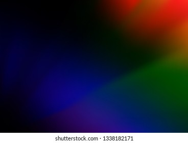 Dark Multicolor, Rainbow vector bokeh template. A completely new color illustration in a bokeh style. Brand new design for your business.