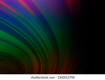 Dark Multicolor, Rainbow vector bokeh pattern. Colorful abstract illustration with gradient. Brand new style for your business design.