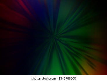 Dark Multicolor, Rainbow vector bokeh pattern. Colorful illustration in abstract style with gradient. The background for your creative designs.