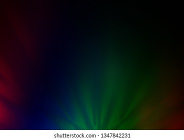 Dark Multicolor, Rainbow vector bokeh template. Modern geometrical abstract illustration with gradient. Brand new design for your business.