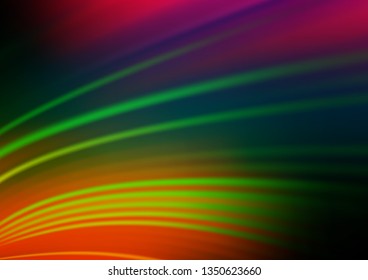 Dark Multicolor, Rainbow vector bokeh template. Glitter abstract illustration with an elegant design. The elegant pattern for brand book.