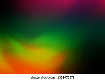 Dark Multicolor, Rainbow vector bokeh and colorful pattern. Shining colorful illustration in a Brand new style. A completely new design for your business.