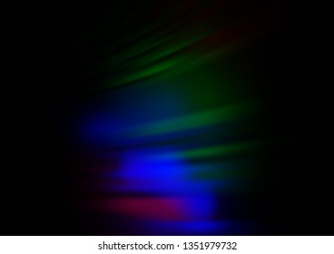 Dark Multicolor, Rainbow vector bokeh template. A completely new color illustration in a bokeh style. A completely new template for your design.