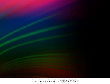 Dark Multicolor, Rainbow vector bokeh template. Colorful illustration in abstract style with gradient. The template can be used for your brand book.