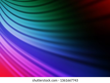 Dark Multicolor, Rainbow vector bokeh pattern. Colorful illustration in abstract style with gradient. The template can be used for your brand book.
