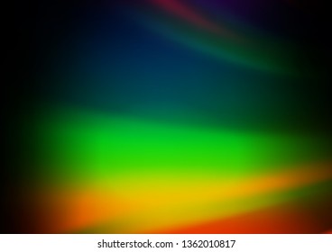 Dark Multicolor, Rainbow vector bokeh and colorful pattern. Colorful illustration in abstract style with gradient. The blurred design can be used for your web site.