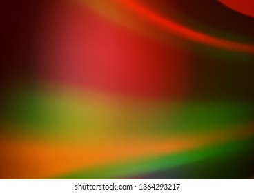 Dark Multicolor, Rainbow vector bokeh template. An elegant bright illustration with gradient. The template can be used for your brand book.