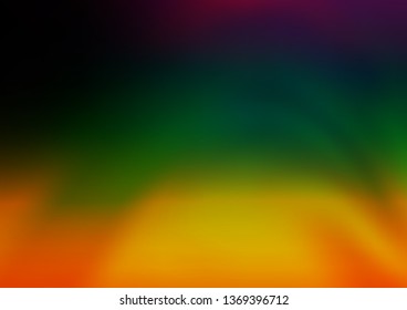Dark Multicolor, Rainbow vector bokeh pattern. Glitter abstract illustration with an elegant design. The elegant pattern for brand book.