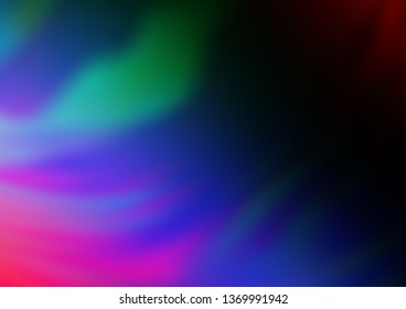 Dark Multicolor, Rainbow vector bokeh and colorful pattern. A vague abstract illustration with gradient. A completely new template for your design.