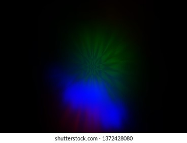 Dark Multicolor, Rainbow vector bokeh template. A vague abstract illustration with gradient. The best blurred design for your business.